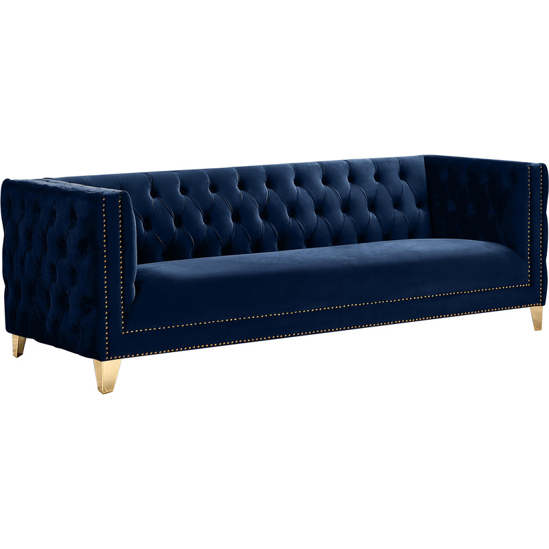 Meridian Michelle Stationary Fabric Sofa 652Navy-S IMAGE 1