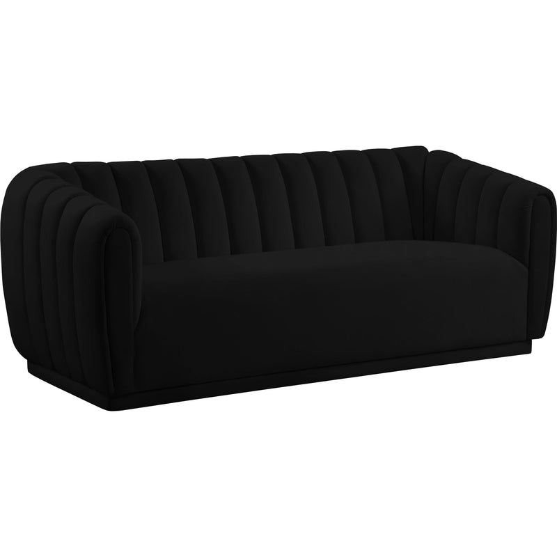 Meridian Dixie Stationary Fabric Sofa 674Black-S IMAGE 1