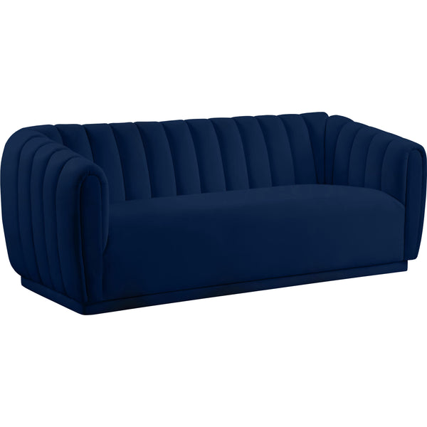 Meridian Dixie Stationary Fabric Sofa 674Navy-S IMAGE 1