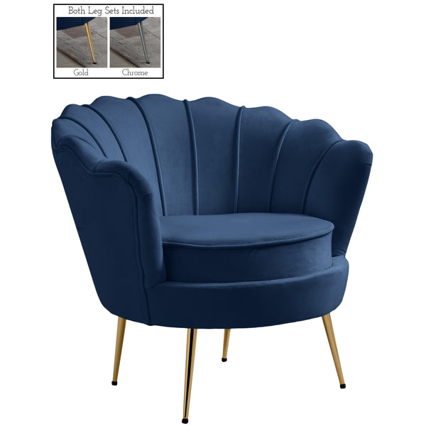 Meridian Gardenia Stationary Fabric Chair 684Navy-C IMAGE 1