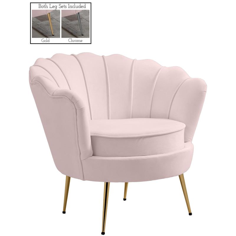 Meridian Gardenia Stationary Fabric Chair 684Pink-C IMAGE 1