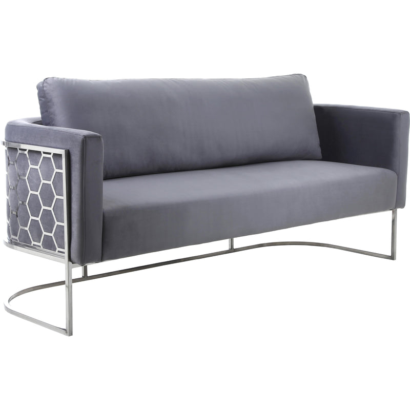 Meridian Casa Stationary Fabric Sofa 691Grey-S IMAGE 1