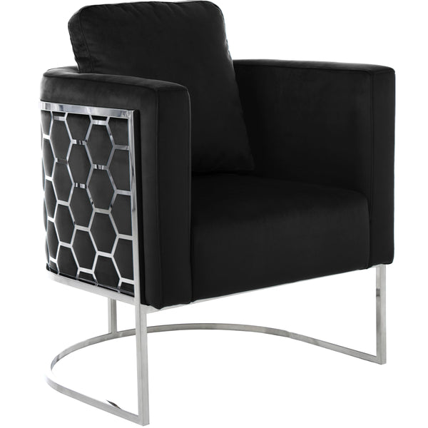 Meridian Casa Stationary Fabric Chair 691Black-C IMAGE 1