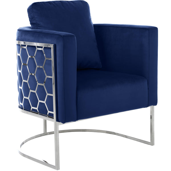 Meridian Casa Stationary Fabric Chair 691Navy-C IMAGE 1