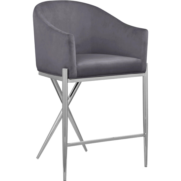 Meridian Xavier Counter Height Stool 866Grey-C IMAGE 1