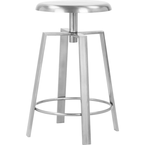 Meridian Lang Adjustable Height Stool 936Silver IMAGE 1