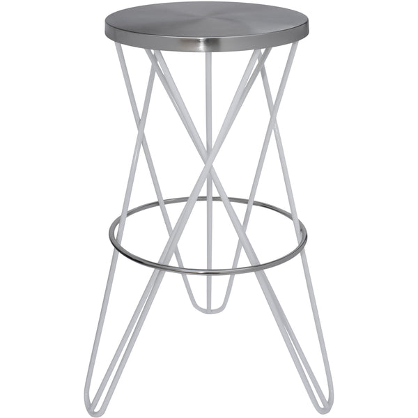 Meridian Mercury Pub Height Stool 948White IMAGE 1