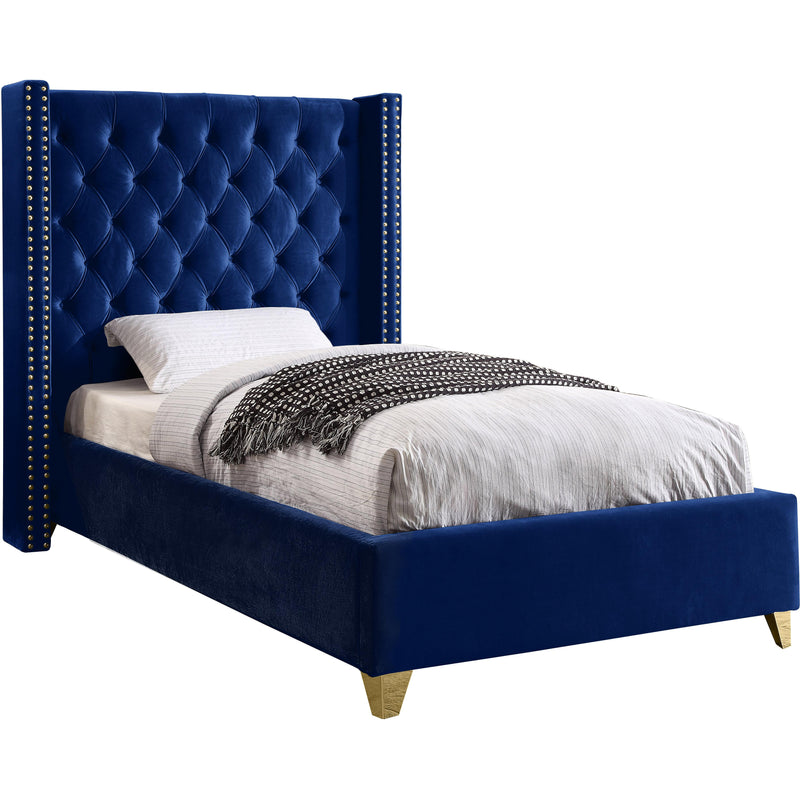 Meridian Barolo Twin Upholstered Platform Bed BaroloNavy-T IMAGE 1