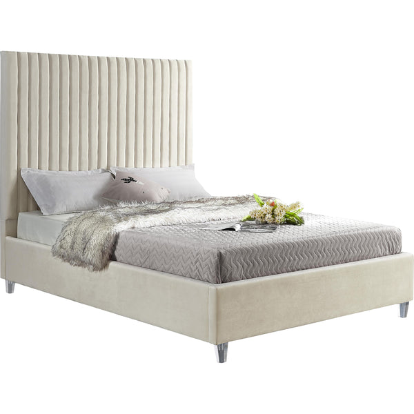 Meridian Candace Full Upholstered Platform Bed CandaceCream-F IMAGE 1