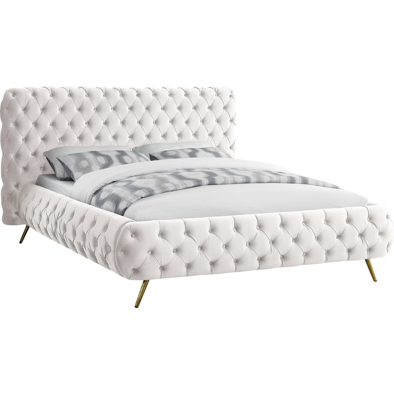 Meridian Delano King Upholstered Platform Bed DelanoCream-K IMAGE 1