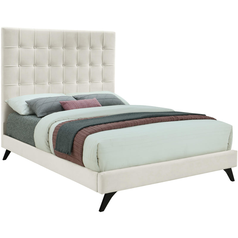 Meridian Elly Full Upholstered Platform Bed EllyCream-F IMAGE 1