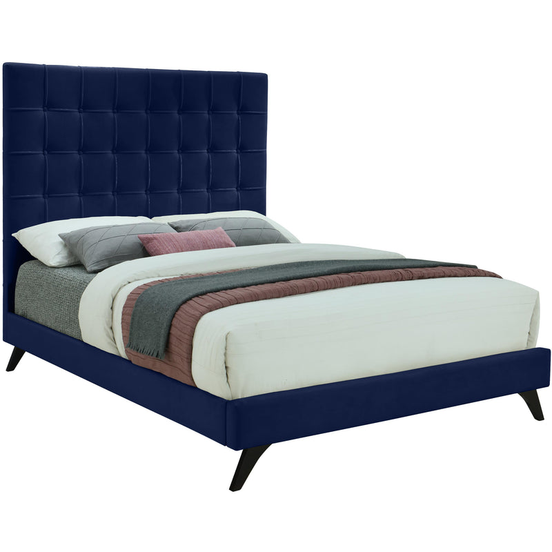 Meridian Elly Full Upholstered Platform Bed EllyNavy-F IMAGE 1