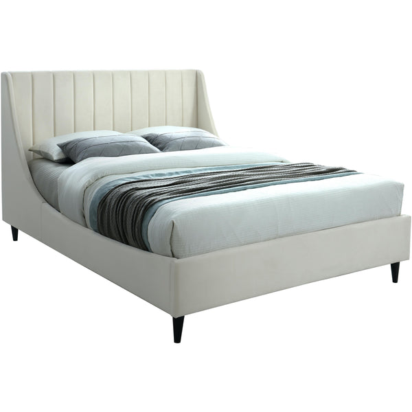 Meridian Eva Full Upholstered Platform Bed EvaCream-F IMAGE 1