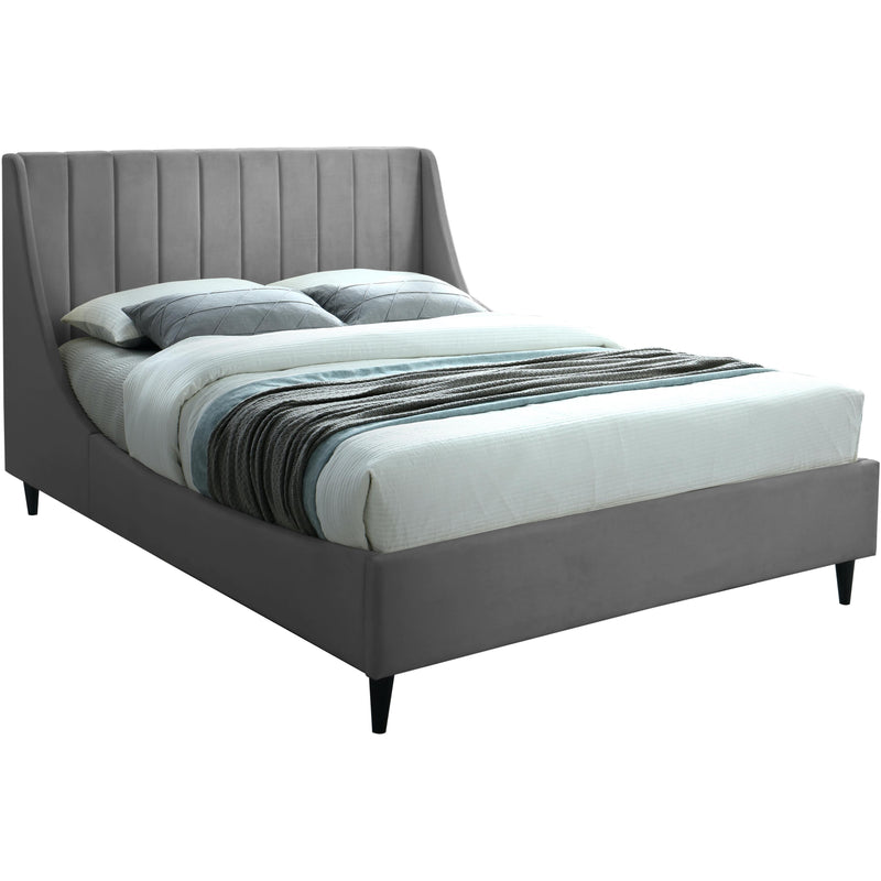 Meridian Eva Full Upholstered Platform Bed EvaGrey-F IMAGE 1