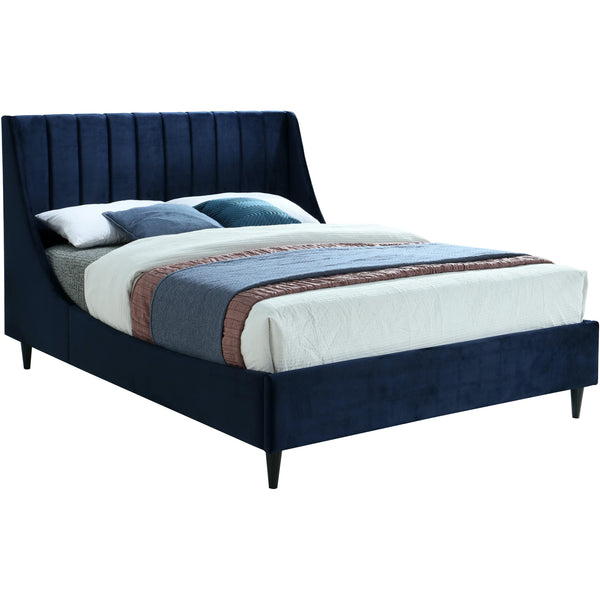 Meridian Eva King Upholstered Platform Bed EvaNavy-K IMAGE 1