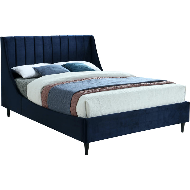 Meridian Eva Queen Upholstered Platform Bed EvaNavy-Q IMAGE 1