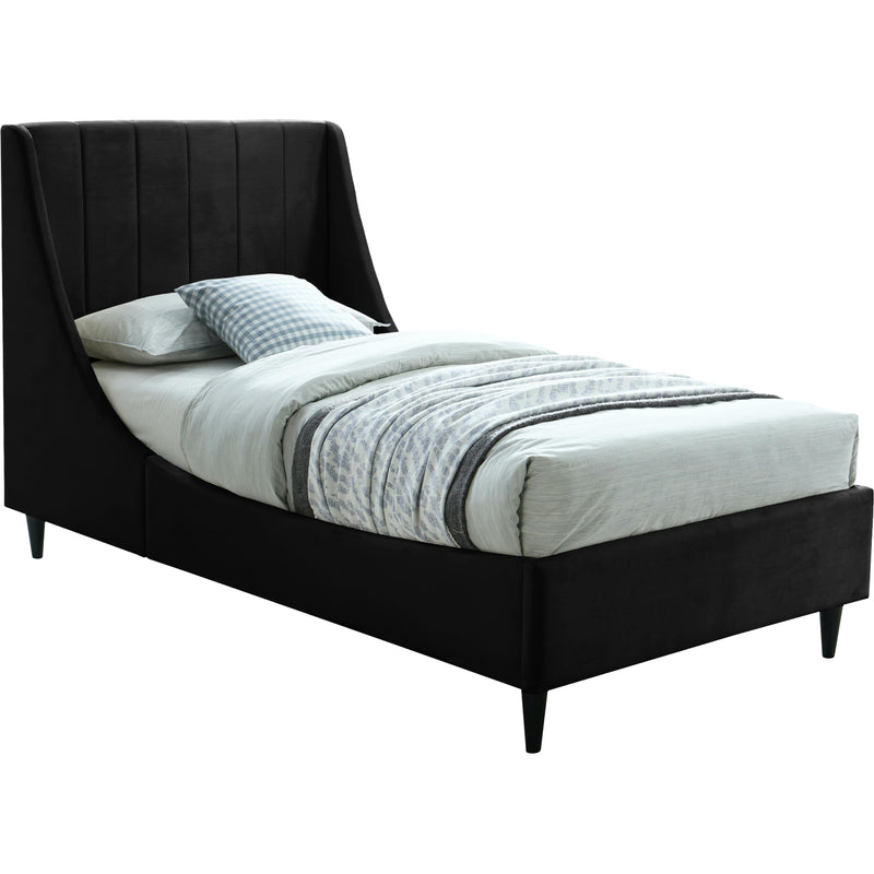 Meridian Eva Twin Upholstered Platform Bed EvaBlack-T IMAGE 1