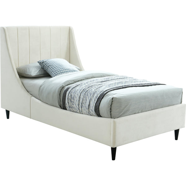 Meridian Eva Twin Upholstered Platform Bed EvaCream-T IMAGE 1