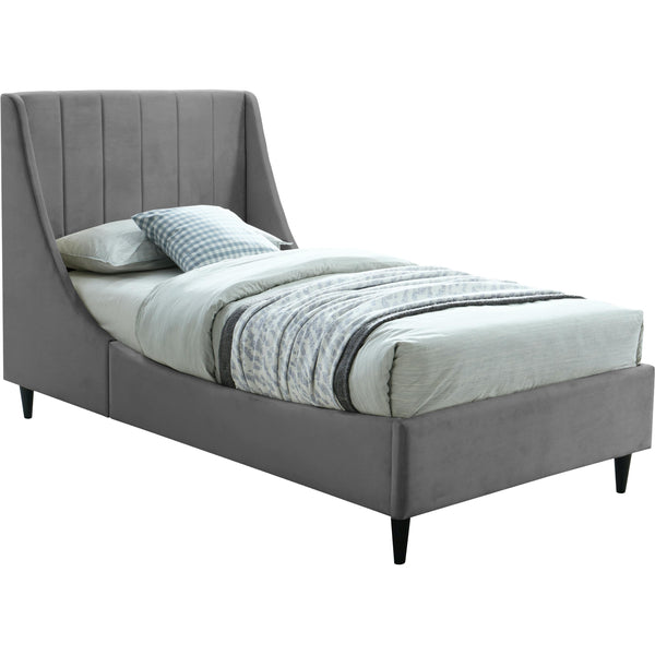 Meridian Eva Twin Upholstered Platform Bed EvaGrey-T IMAGE 1