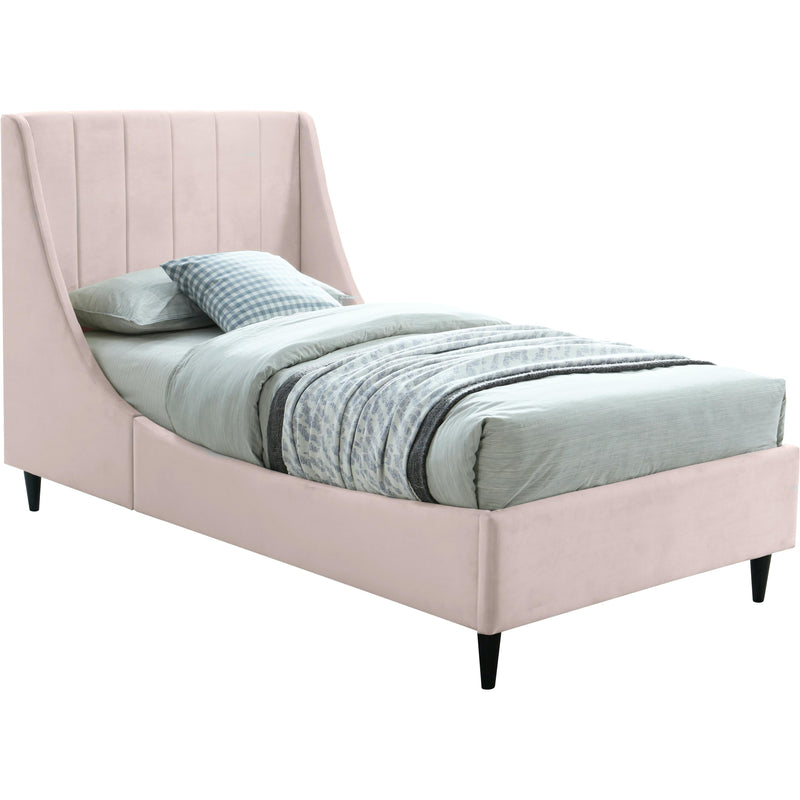 Meridian Eva Twin Upholstered Platform Bed EvaPink-T IMAGE 1