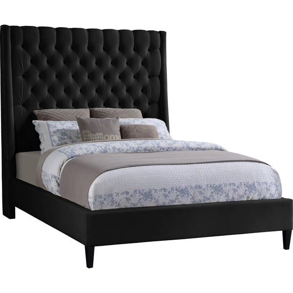 Meridian Fritz Full Upholstered Platform Bed FritzBlack-F IMAGE 1