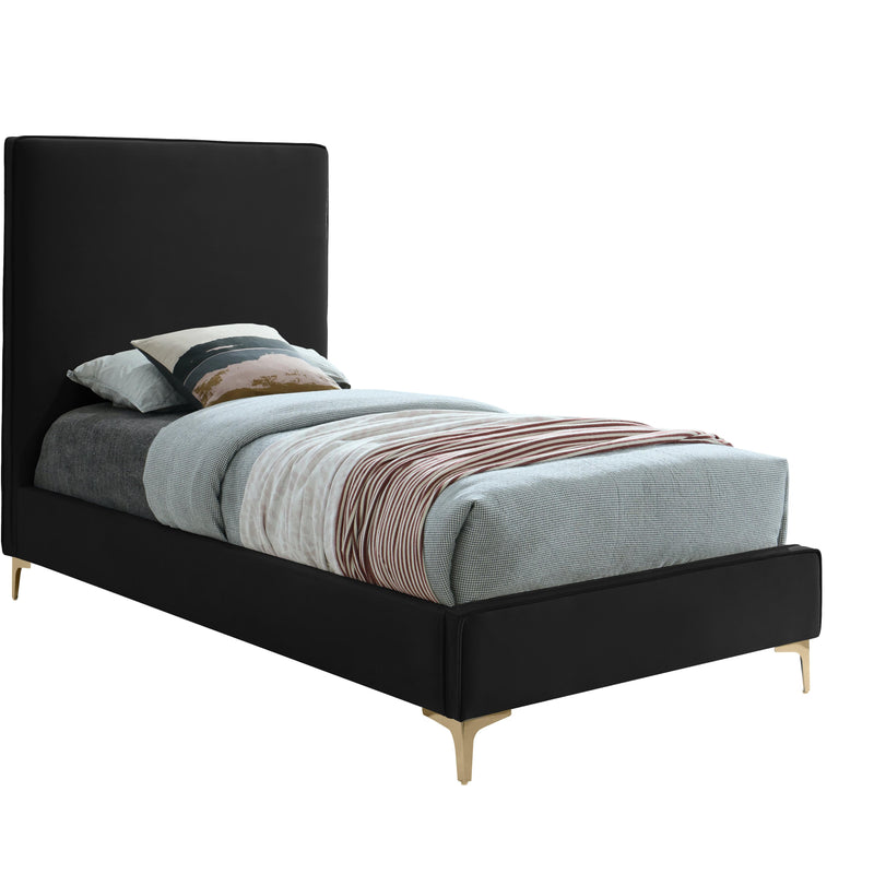 Meridian Geri Twin Upholstered Platform Bed GeriBlack-T IMAGE 1