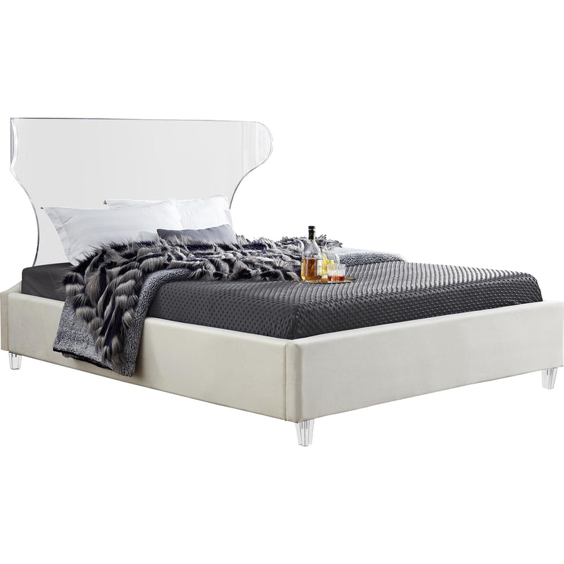 Meridian Ghost Full Upholstered Platform Bed GhostCream-F IMAGE 1