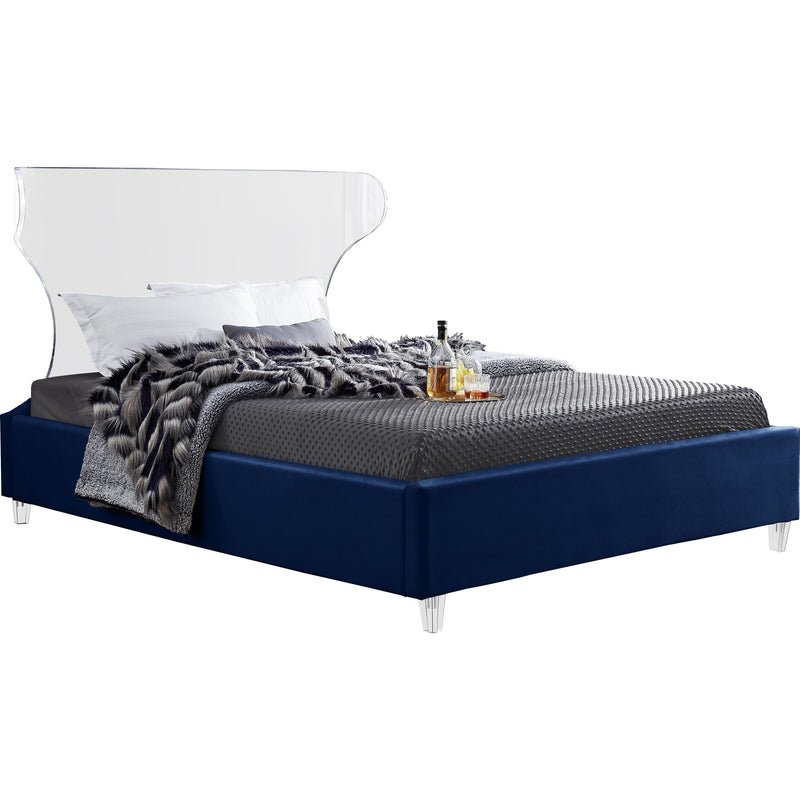 Meridian Ghost Full Upholstered Platform Bed GhostNavy-F IMAGE 1