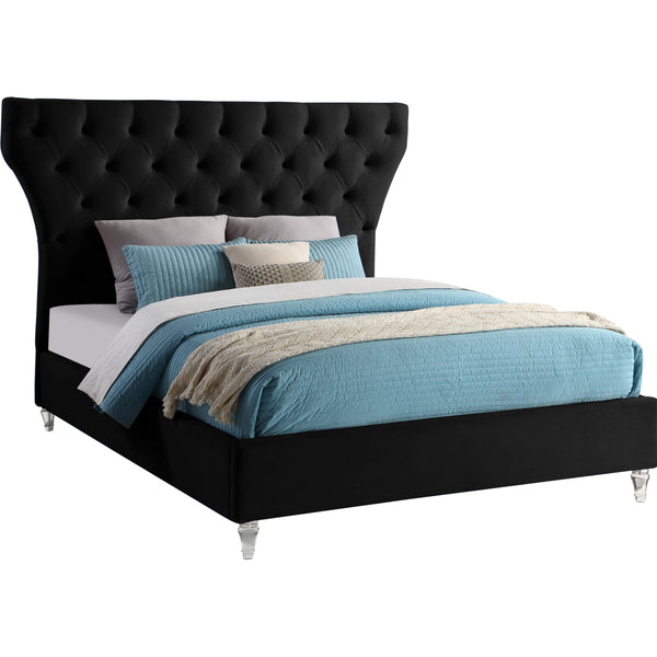 Meridian Kira King Upholstered Platform Bed KiraBlack-K IMAGE 1