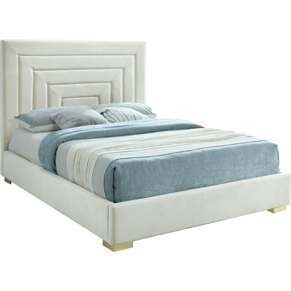 Meridian Nora Full Upholstered Platform Bed NoraCream-F IMAGE 1