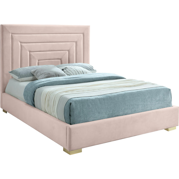 Meridian Nora Full Upholstered Platform Bed NoraPink-F IMAGE 1