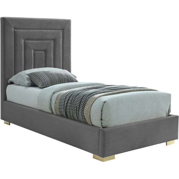 Meridian Nora Twin Upholstered Platform Bed NoraGrey-T IMAGE 1