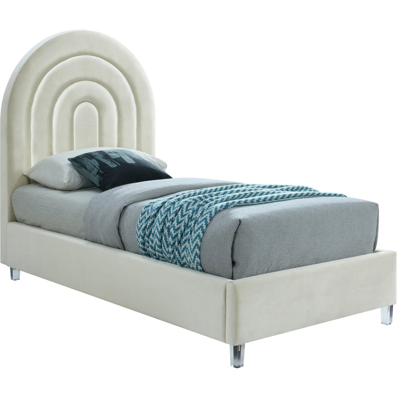 Meridian Rainbow Twin Upholstered Platform Bed RainbowCream-T IMAGE 1