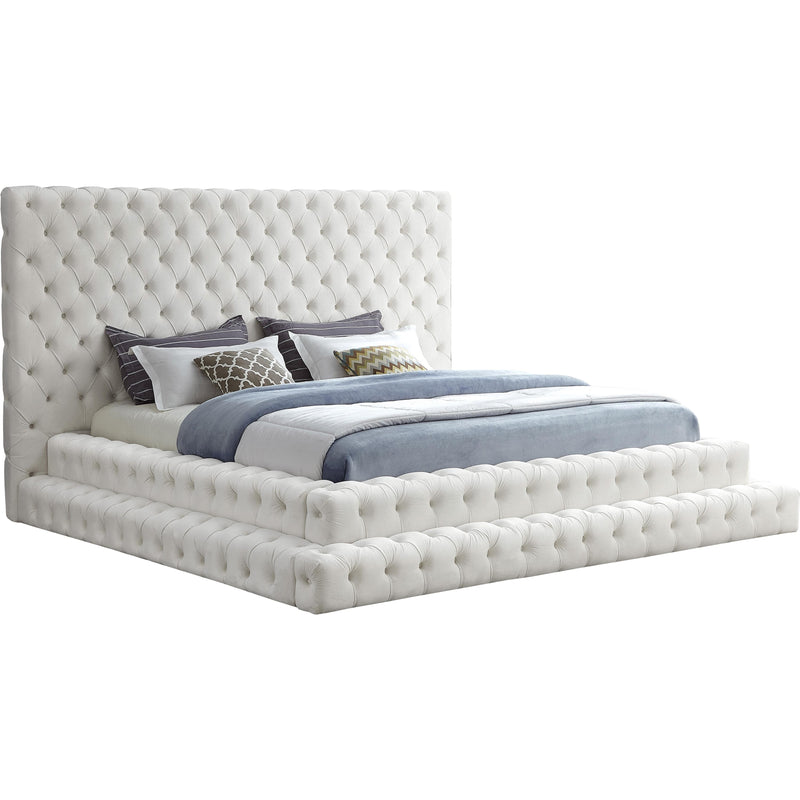 Meridian Revel King Upholstered Platform Bed RevelCream-K IMAGE 1