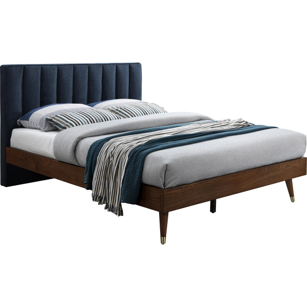 Meridian Vance Queen Upholstered Platform Bed VanceNavy-Q IMAGE 1