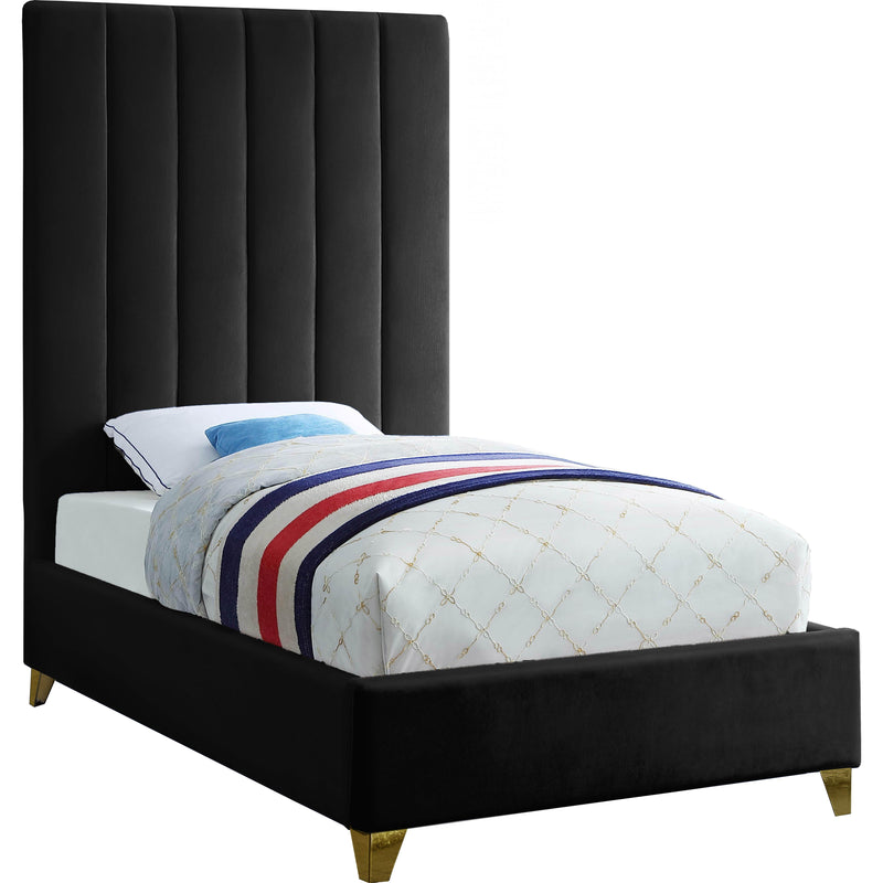 Meridian Via Twin Upholstered Platform Bed ViaBlack-T IMAGE 1