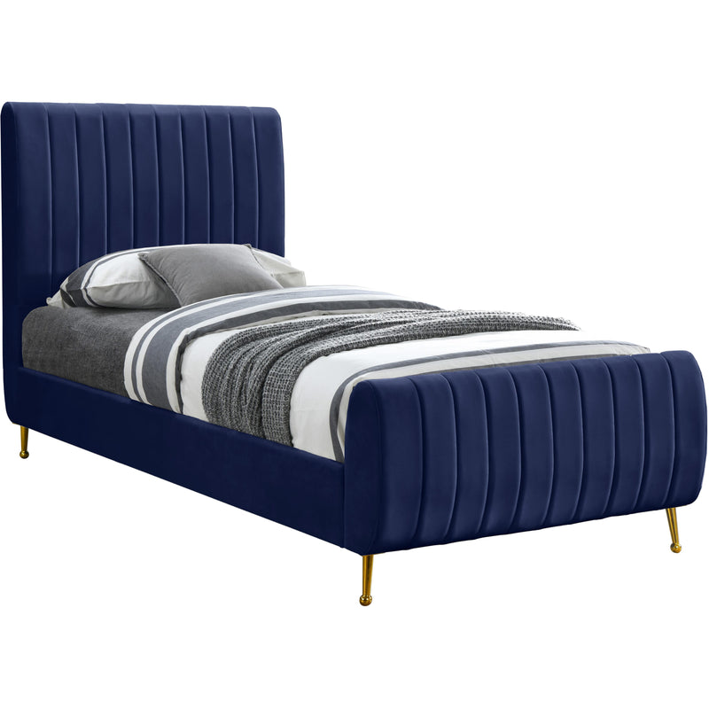 Meridian Zara Twin Upholstered Platform Bed ZaraNavy-T IMAGE 1