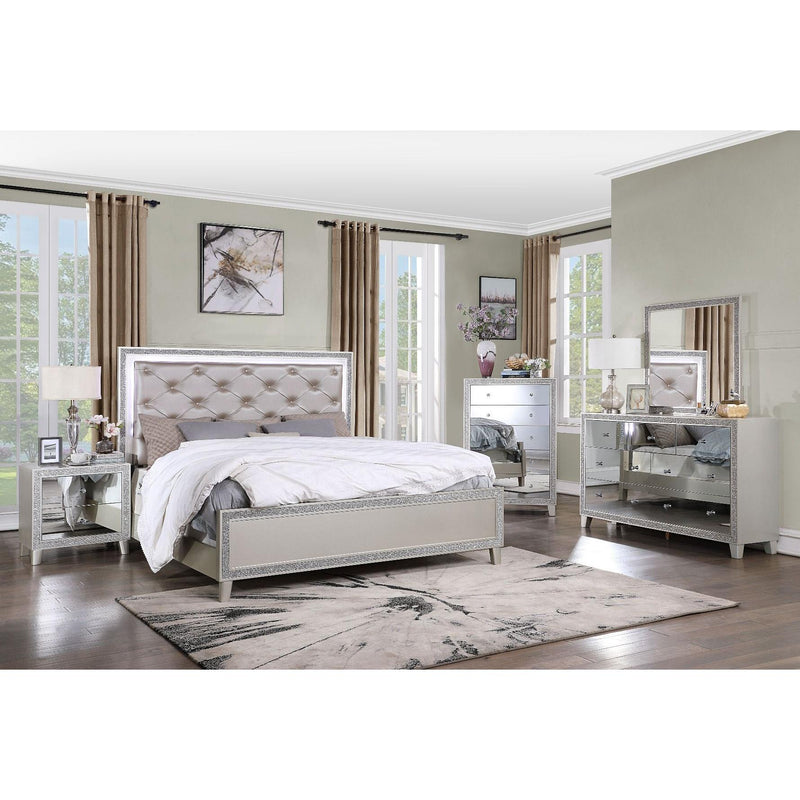 Acme Furniture Sliverfluff King Upholstered Panel Bed BD00238EK IMAGE 7