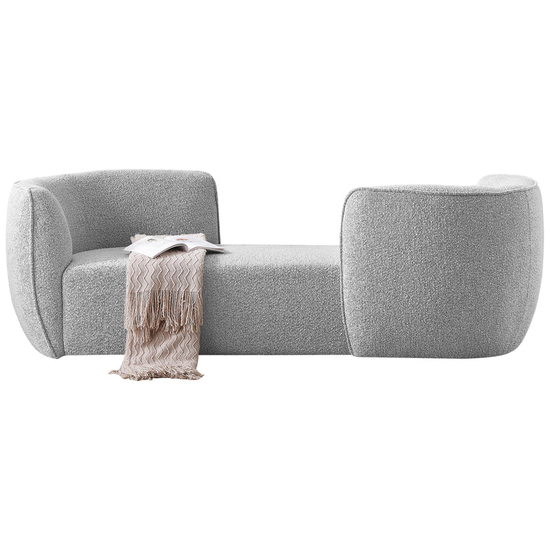 Meridian Hilton Fabric Chaise 158Grey IMAGE 1