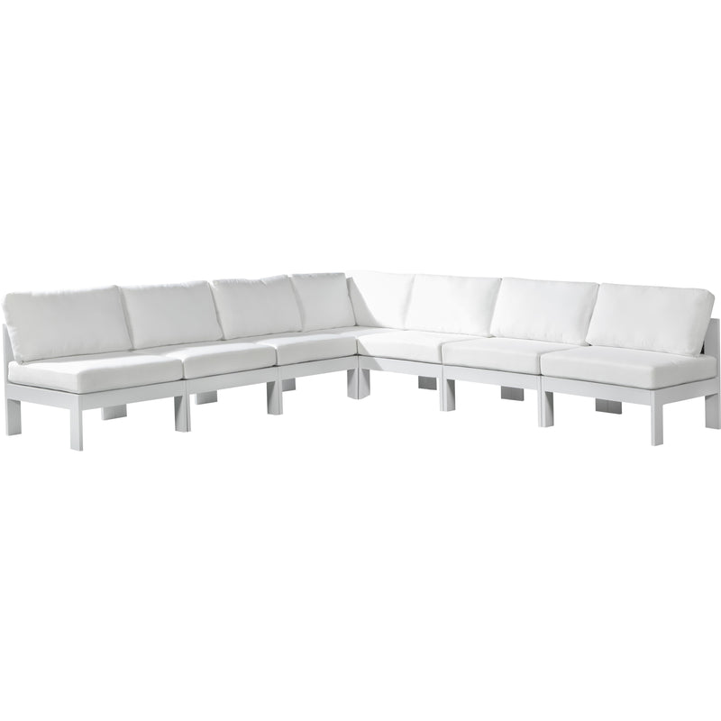 Meridian Outdoor Seating Sectionals 375White-Sec7A IMAGE 1