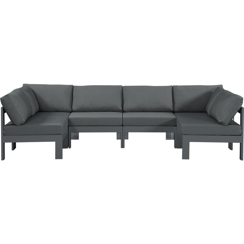 Meridian Outdoor Seating Sectionals 376Grey-Sec6B IMAGE 1