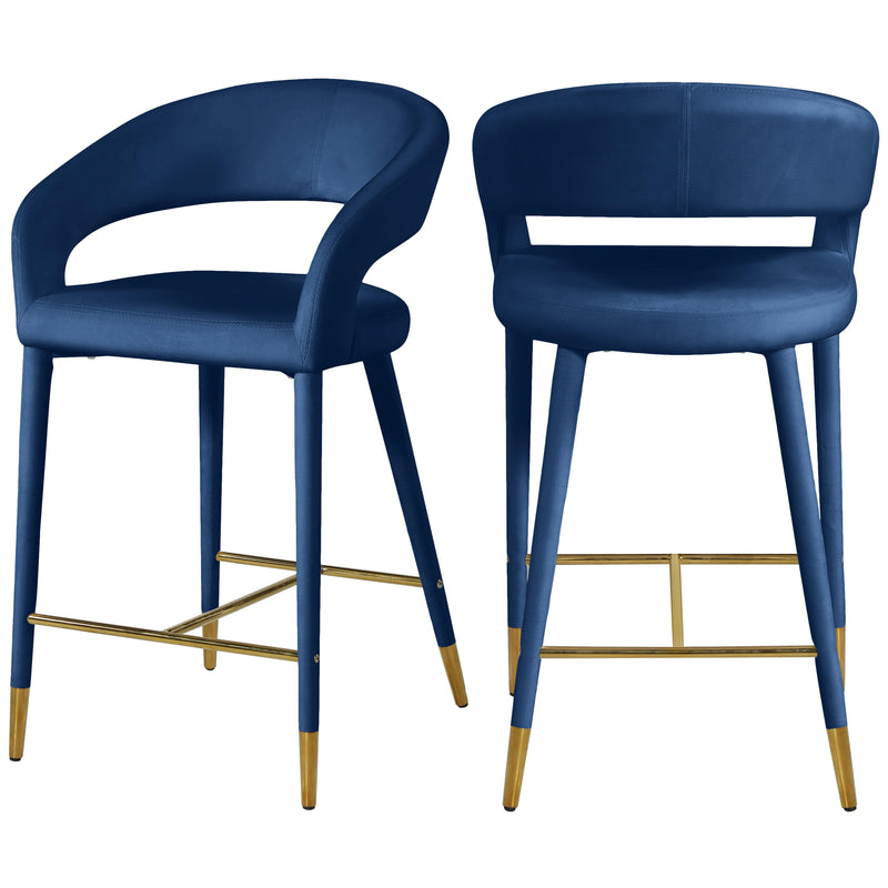 Meridian Destiny Counter Height Stool 540Navy-C IMAGE 1