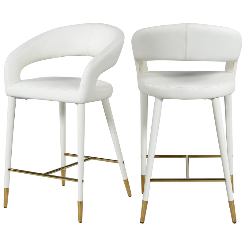 Meridian Destiny Counter Height Stool 541White-C IMAGE 1