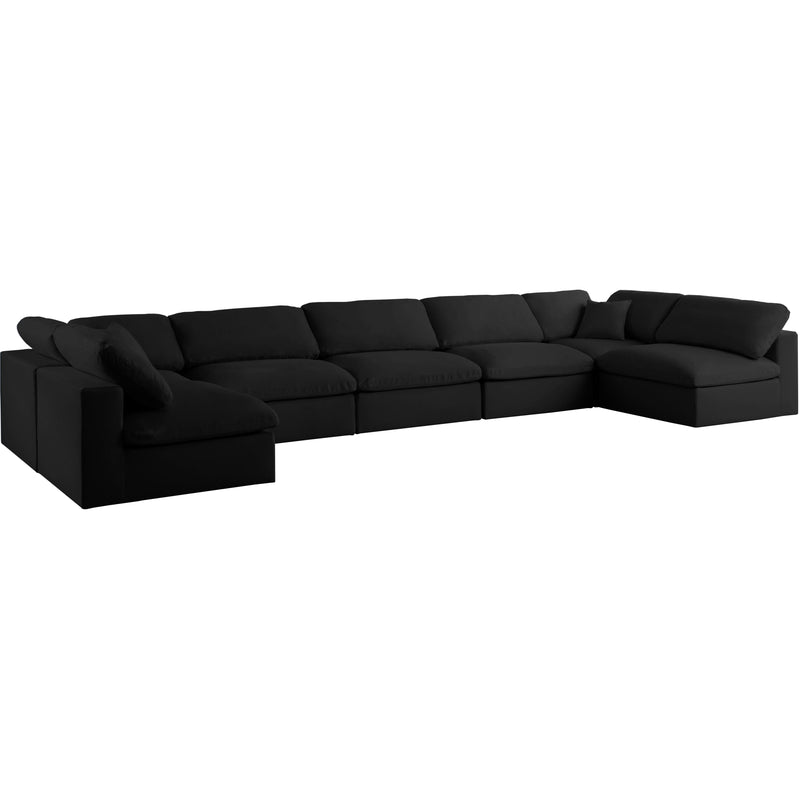 Meridian Serene Fabric Sectional 601Black-Sec7B IMAGE 1