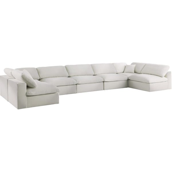 Meridian Serene Fabric Sectional 601Cream-Sec7B IMAGE 1