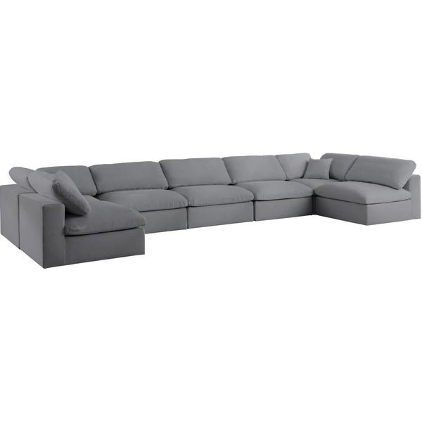 Meridian Serene Fabric Sectional 601Grey-Sec7B IMAGE 1