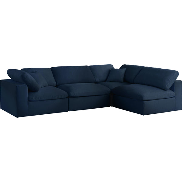 Meridian Serene Fabric Sectional 601Navy-Sec4B IMAGE 1