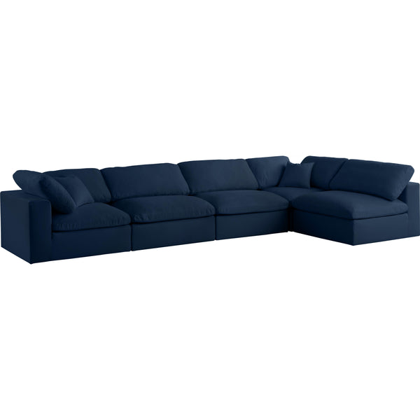 Meridian Serene Fabric Sectional 601Navy-Sec5D IMAGE 1