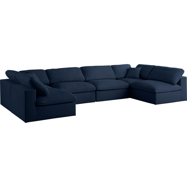 Meridian Serene Fabric Sectional 601Navy-Sec6D IMAGE 1