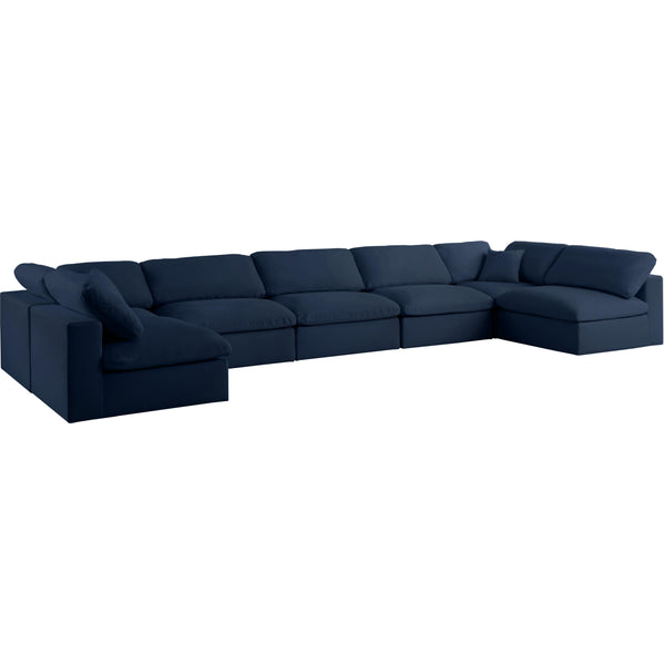 Meridian Serene Fabric Sectional 601Navy-Sec7B IMAGE 1